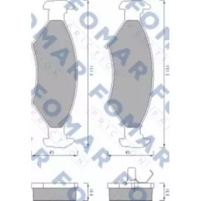 Комплект тормозных колодок, дисковый тормоз FO430981 FOMAR Friction - купити в магазині запчастин по Україні