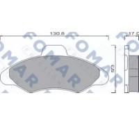 Комплект тормозных колодок, дисковый тормоз FOMAR Friction FO 432481 FO432481 FOMAR Friction - купити в магазині запчастин по Україні