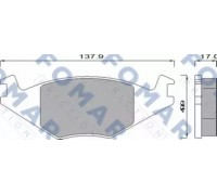 Комплект тормозных колодок, дисковый тормоз FOMAR Friction FO 436881 FO436881 FOMAR Friction - купити в магазині запчастин по Україні