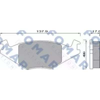 Комплект тормозных колодок, дисковый тормоз FO436881 FOMAR Friction - купити в магазині запчастин по Україні
