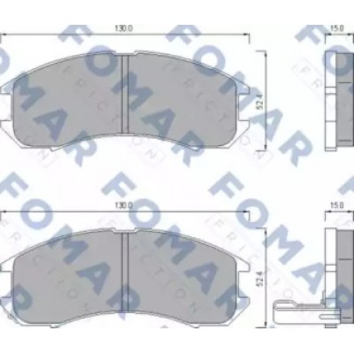 Комплект тормозных колодок, дисковый тормоз FO445081 FOMAR Friction - купити в магазині запчастин по Україні