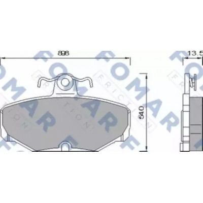 Комплект тормозных колодок, дисковый тормоз FO468981 FOMAR Friction - купити в магазині запчастин по Україні