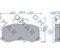 Комплект тормозных колодок, дисковый тормоз FOMAR Friction FO 474381 FO474381 FOMAR Friction - купити в магазині запчастин по Україні