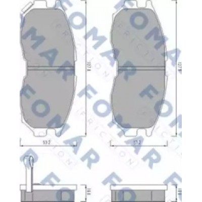 Комплект тормозных колодок, дисковый тормоз FO479181 FOMAR Friction - купити в магазині запчастин по Україні