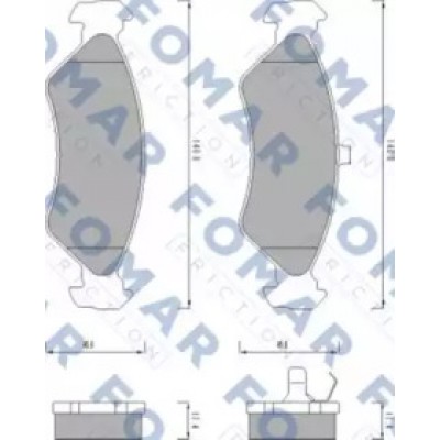 Комплект тормозных колодок, дисковый тормоз FO487081 FOMAR Friction - купити в магазині запчастин по Україні