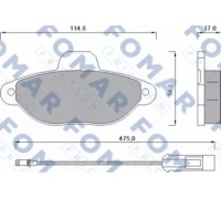 Комплект тормозных колодок, дисковый тормоз FOMAR Friction FO 582881 FO582881 FOMAR Friction - купити в магазині запчастин по Україні