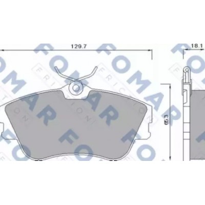 Комплект тормозных колодок, дисковый тормоз FO625381 FOMAR Friction - купити в магазині запчастин по Україні