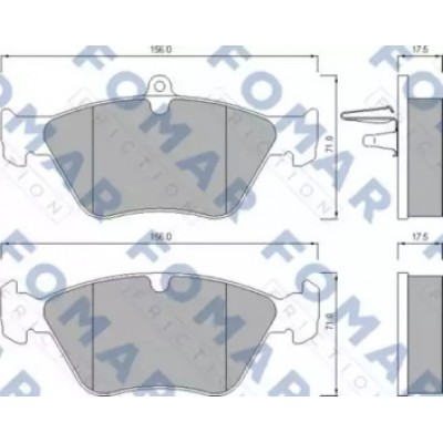 Комплект тормозных колодок, дисковый тормоз FO625781 FOMAR Friction - купити в магазині запчастин по Україні