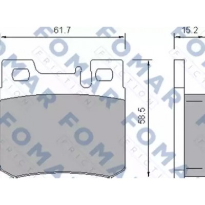 Комплект тормозных колодок, дисковый тормоз FO639281 FOMAR Friction - купить в магазине запчастей по Украине