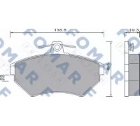Комплект тормозных колодок, дисковый тормоз FOMAR Friction FO 647681 FO647681 FOMAR Friction - купить в магазине запчастей по Украине