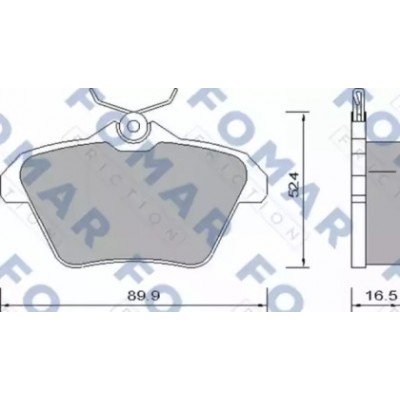 Комплект тормозных колодок, дисковый тормоз FO650081 FOMAR Friction - купить в магазине запчастей по Украине