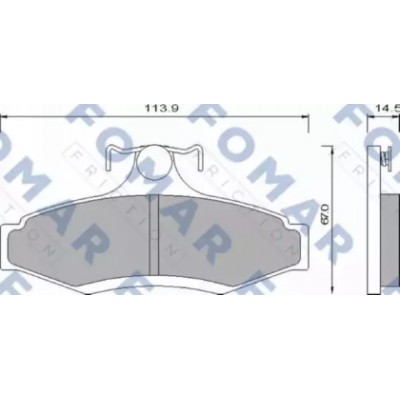 Комплект тормозных колодок, дисковый тормоз FO666181 FOMAR Friction - купити в магазині запчастин по Україні