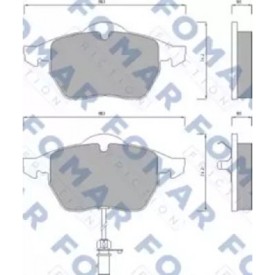 Комплект тормозных колодок, дисковый тормоз FO668681 FOMAR Friction - купить в магазине запчастей по Украине