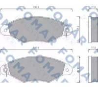 Комплект тормозных колодок, дисковый тормоз FOMAR Friction FO 673281 FO673281 FOMAR Friction - купить в магазине запчастей по Украине