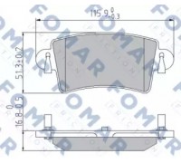 Комплект тормозных колодок, дисковый тормоз FOMAR Friction FO 684281 FO684281 FOMAR Friction - купить в магазине запчастей по Украине