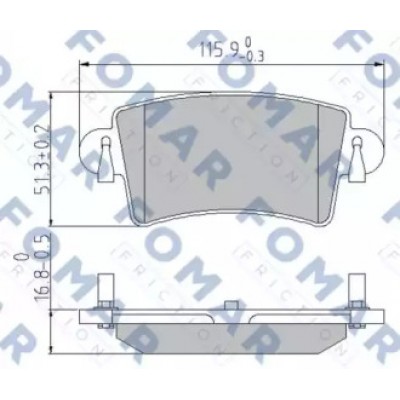 Комплект тормозных колодок, дисковый тормоз FO684281 FOMAR Friction - купить в магазине запчастей по Украине