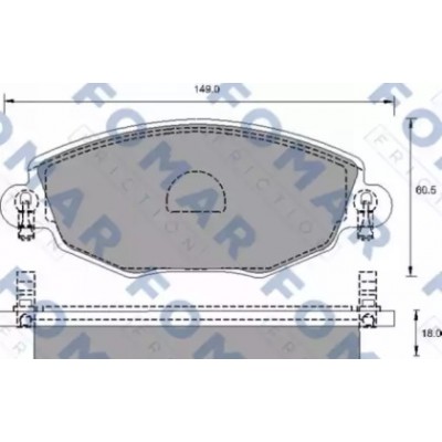 Комплект тормозных колодок, дисковый тормоз FO684581 FOMAR Friction - купить в магазине запчастей по Украине