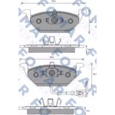 Комплект тормозных колодок, дисковый тормоз FO687781 FOMAR Friction - купить в магазине запчастей по Украине