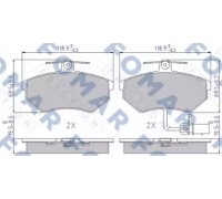 Комплект тормозных колодок, дисковый тормоз FOMAR Friction FO 689281 FO689281 FOMAR Friction - купить в магазине запчастей по Украине
