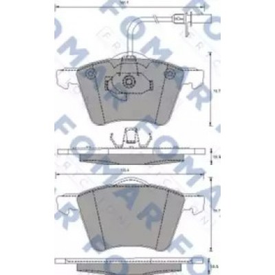 Комплект тормозных колодок, дисковый тормоз FO691281 FOMAR Friction - купити в магазині запчастин по Україні