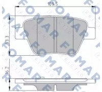 Комплект тормозных колодок, дисковый тормоз FOMAR Friction FO 691581 FO691581 FOMAR Friction - купить в магазине запчастей по Украине