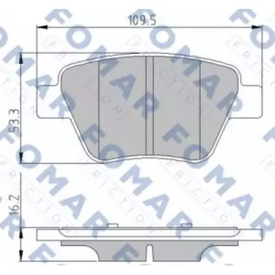 Комплект тормозных колодок, дисковый тормоз FO691581 FOMAR Friction - купити в магазині запчастин по Україні