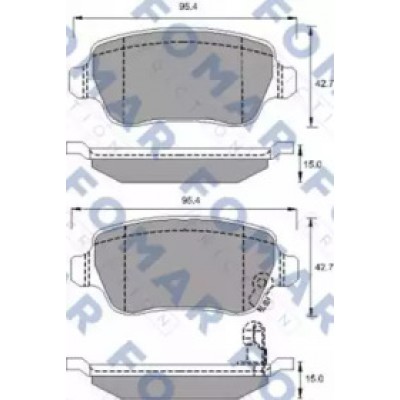 Комплект тормозных колодок, дисковый тормоз FO691781 FOMAR Friction - купить в магазине запчастей по Украине