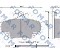 Комплект тормозных колодок, дисковый тормоз FOMAR Friction FO 724281 FO724281 FOMAR Friction - купить в магазине запчастей по Украине