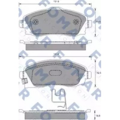 Комплект тормозных колодок, дисковый тормоз FO783481 FOMAR Friction - купить в магазине запчастей по Украине