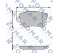 Комплект тормозных колодок, дисковый тормоз FOMAR Friction FO 815281 FO815281 FOMAR Friction - купить в магазине запчастей по Украине