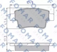 Комплект тормозных колодок, дисковый тормоз FOMAR Friction FO 832981 FO832981 FOMAR Friction - купить в магазине запчастей по Украине