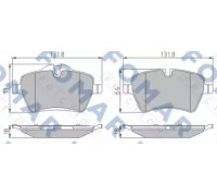 Комплект тормозных колодок, дисковый тормоз FOMAR Friction FO 844981 FO844981 FOMAR Friction - купити в магазині запчастин по Україні