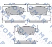 Комплект тормозных колодок, дисковый тормоз FOMAR Friction FO 895681 FO895681 FOMAR Friction - купить в магазине запчастей по Украине