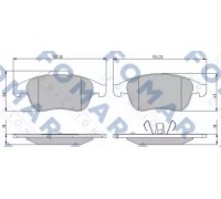 Комплект тормозных колодок, дисковый тормоз FOMAR Friction FO 896381 FO896381 FOMAR Friction - купить в магазине запчастей по Украине
