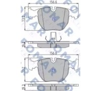 Комплект тормозных колодок, дисковый тормоз FOMAR Friction FO 900081 FO900081 FOMAR Friction - купить в магазине запчастей по Украине
