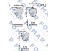 Комплект тормозных колодок, дисковый тормоз FOMAR Friction FO 900481 FO900481 FOMAR Friction - купить в магазине запчастей по Украине