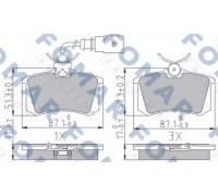 Комплект тормозных колодок, дисковый тормоз FOMAR Friction FO 904581 FO904581 FOMAR Friction - купить в магазине запчастей по Украине