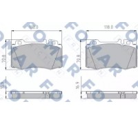Комплект тормозных колодок, дисковый тормоз FOMAR Friction FO 906681 FO906681 FOMAR Friction - купити в магазині запчастин по Україні