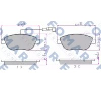 Комплект тормозных колодок, дисковый тормоз FOMAR Friction FO 907681 FO907681 FOMAR Friction - купить в магазине запчастей по Украине