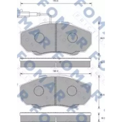 Комплект тормозных колодок, дисковый тормоз FO909781 FOMAR Friction - купити в магазині запчастин по Україні
