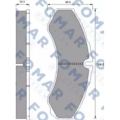 Комплект тормозных колодок, дисковый тормоз FO911481 FOMAR Friction - купити в магазині запчастин по Україні