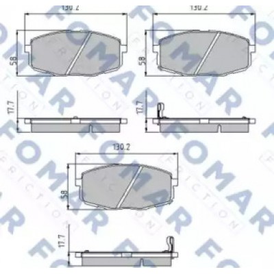 Комплект тормозных колодок, дисковый тормоз FO912181 FOMAR Friction - купить в магазине запчастей по Украине