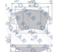 Комплект тормозных колодок, дисковый тормоз FOMAR Friction FO 912381 FO912381 FOMAR Friction - купить в магазине запчастей по Украине