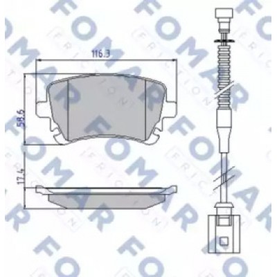 Комплект тормозных колодок, дисковый тормоз FO913981 FOMAR Friction - купить в магазине запчастей по Украине
