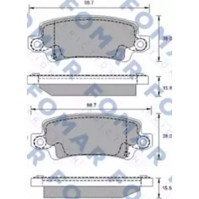 Комплект тормозных колодок, дисковый тормоз FO914181 FOMAR Friction - купить в магазине запчастей по Украине