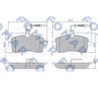 Комплект тормозных колодок, дисковый тормоз FOMAR Friction FO 919881 FO919881 FOMAR Friction - купити в магазині запчастин по Україні