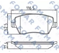 Комплект тормозных колодок, дисковый тормоз FOMAR Friction FO 921181 FO921181 FOMAR Friction - купити в магазині запчастин по Україні