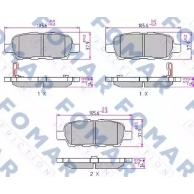 Комплект тормозных колодок, дисковый тормоз FO923981 FOMAR Friction - купити в магазині запчастин по Україні