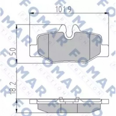 Комплект тормозных колодок, дисковый тормоз FO924781 FOMAR Friction - купить в магазине запчастей по Украине