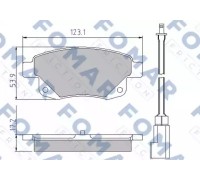 Комплект тормозных колодок, дисковый тормоз FOMAR Friction FO 925281 FO925281 FOMAR Friction - купить в магазине запчастей по Украине